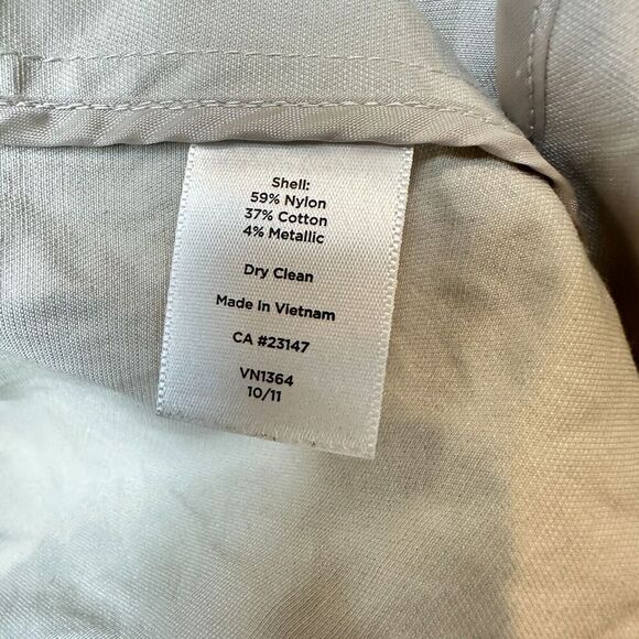 2/$30 Talbots Moto Jacket Asymmetrical Zip Size 14 Tan Neutral Cinch Waist - Picture 11 of 14